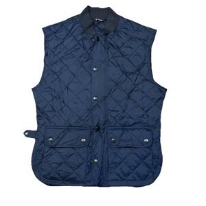 Barbour Lowerdale Quilted Gilet Vest Navy Blue Medium M